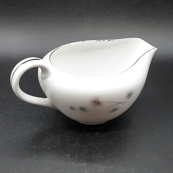 Creative Fine China Japan 1014 PLATINUM STARBURST Covered Sugar Bowl & Creamer - Picture 7 of 10